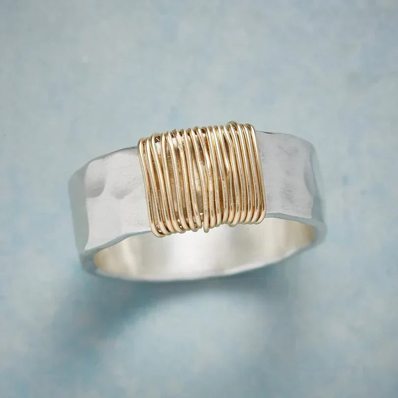 Golden Boho Threads Ring